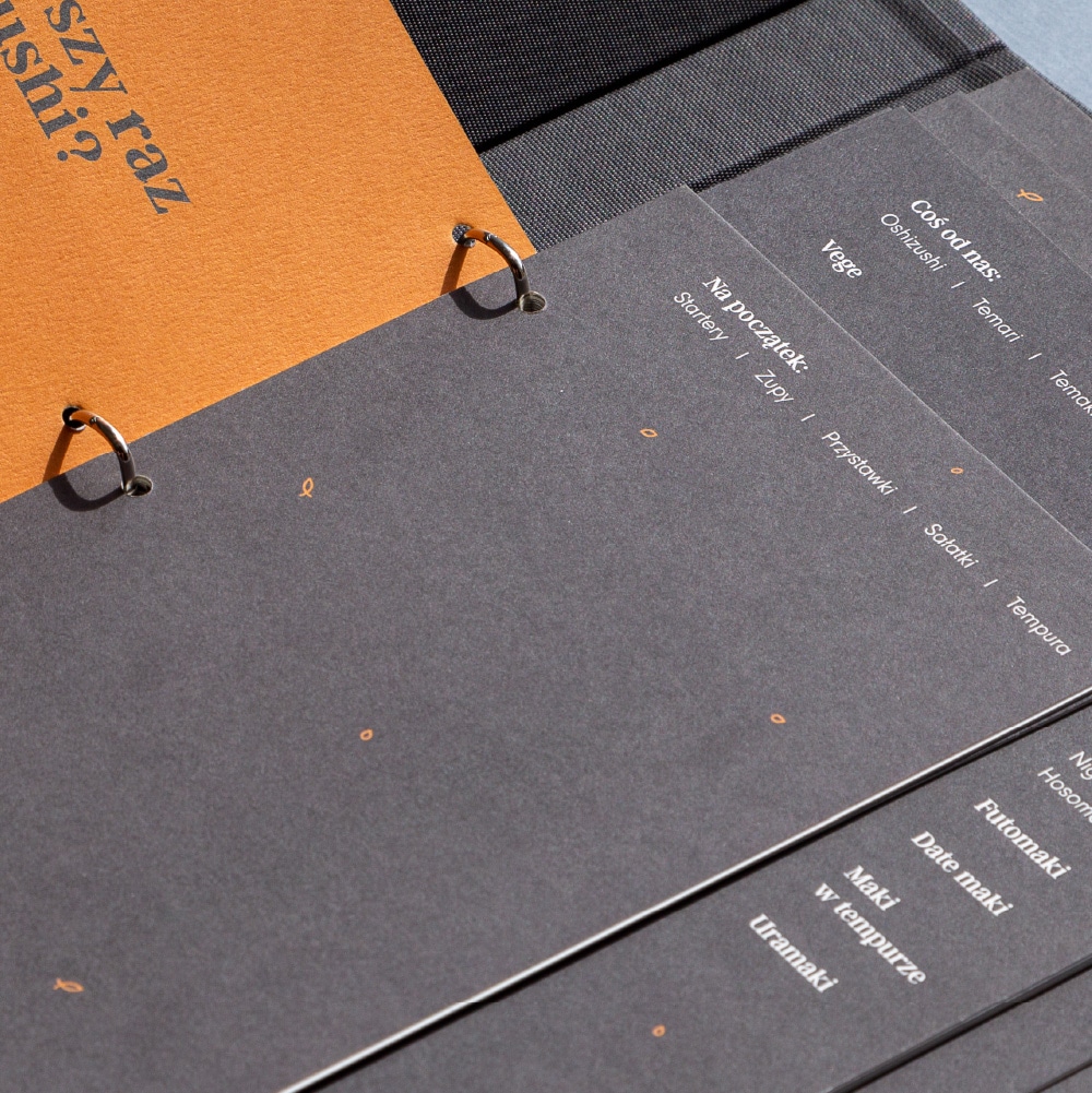 Ima Sushi – projekt menu restauracji