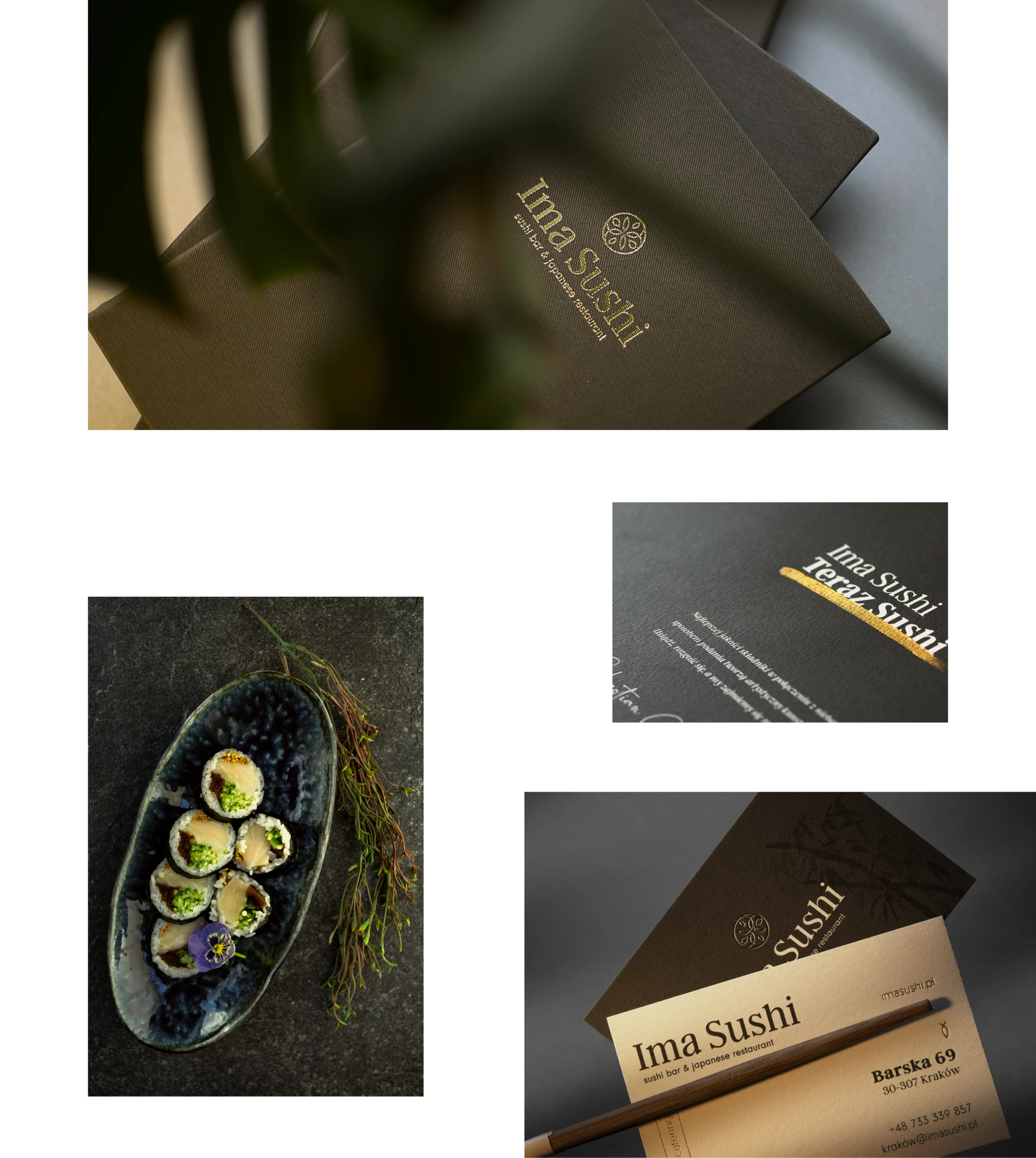 Ima Sushi – menu z hotstampingiem