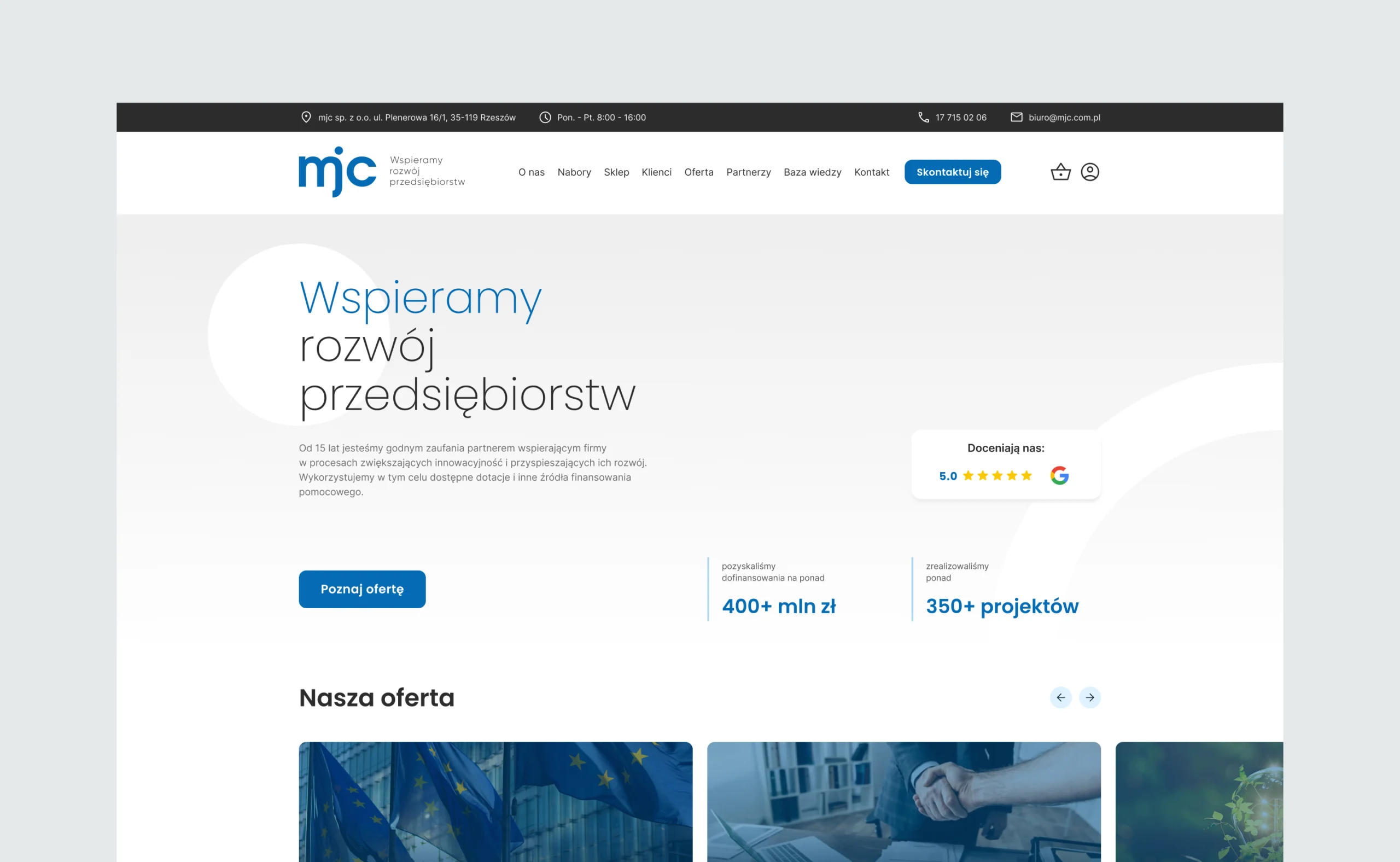 MJC – strona internetowa