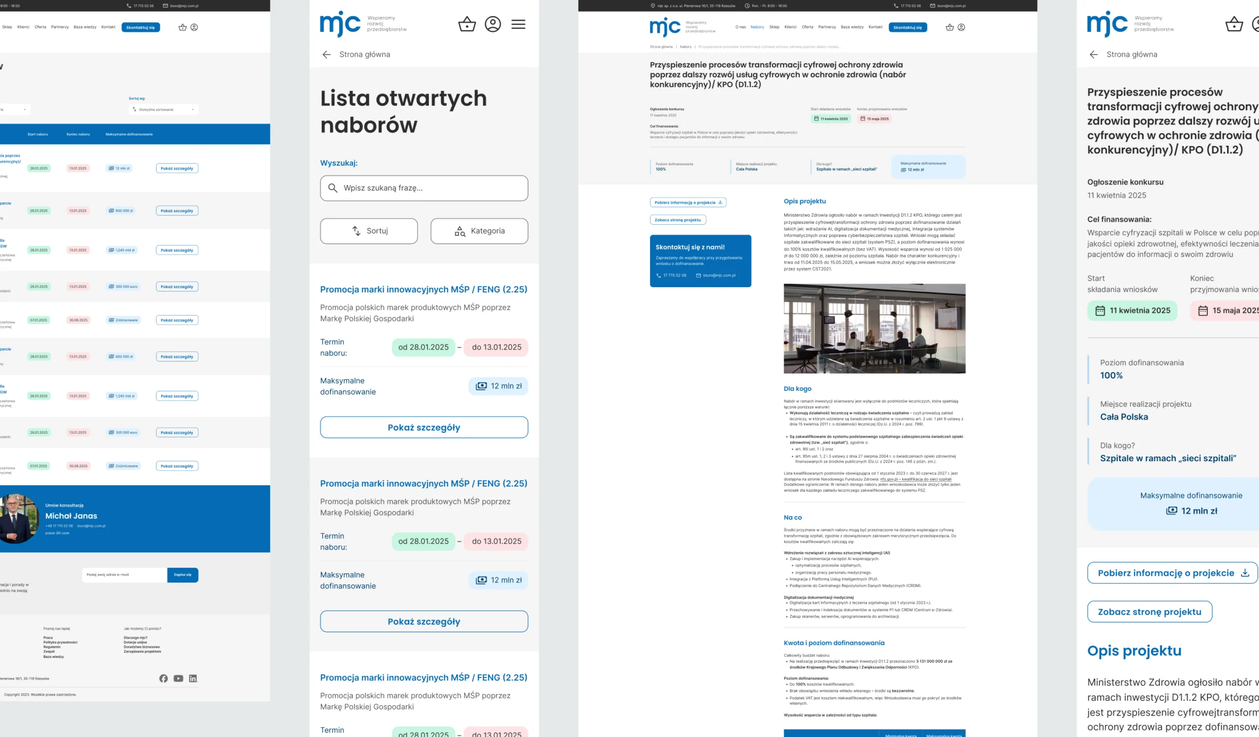 MJC – strona internetowa